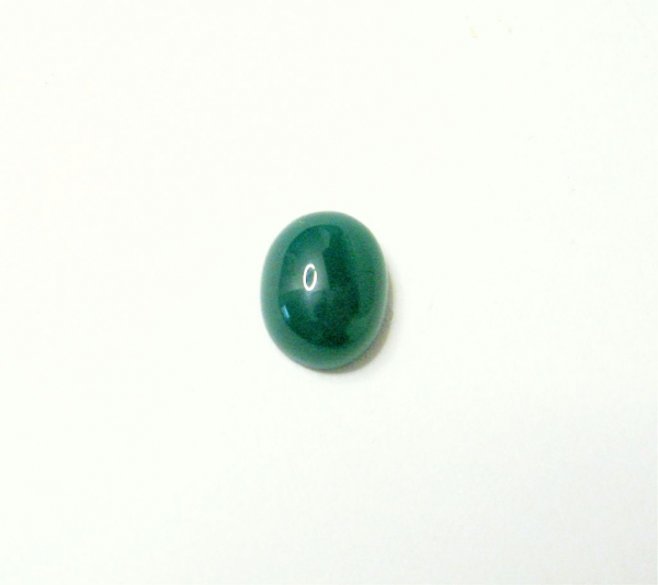 Edelstein 10x8 mm Cabochon aus Grünen Onyx